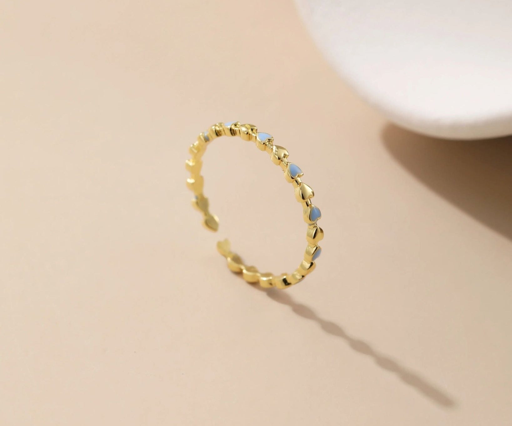 Gold-Finish Metal and Topaz with Lacquer Ring - Alarita