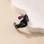 Gold - Finish Metal Enamel Ring - Alarita