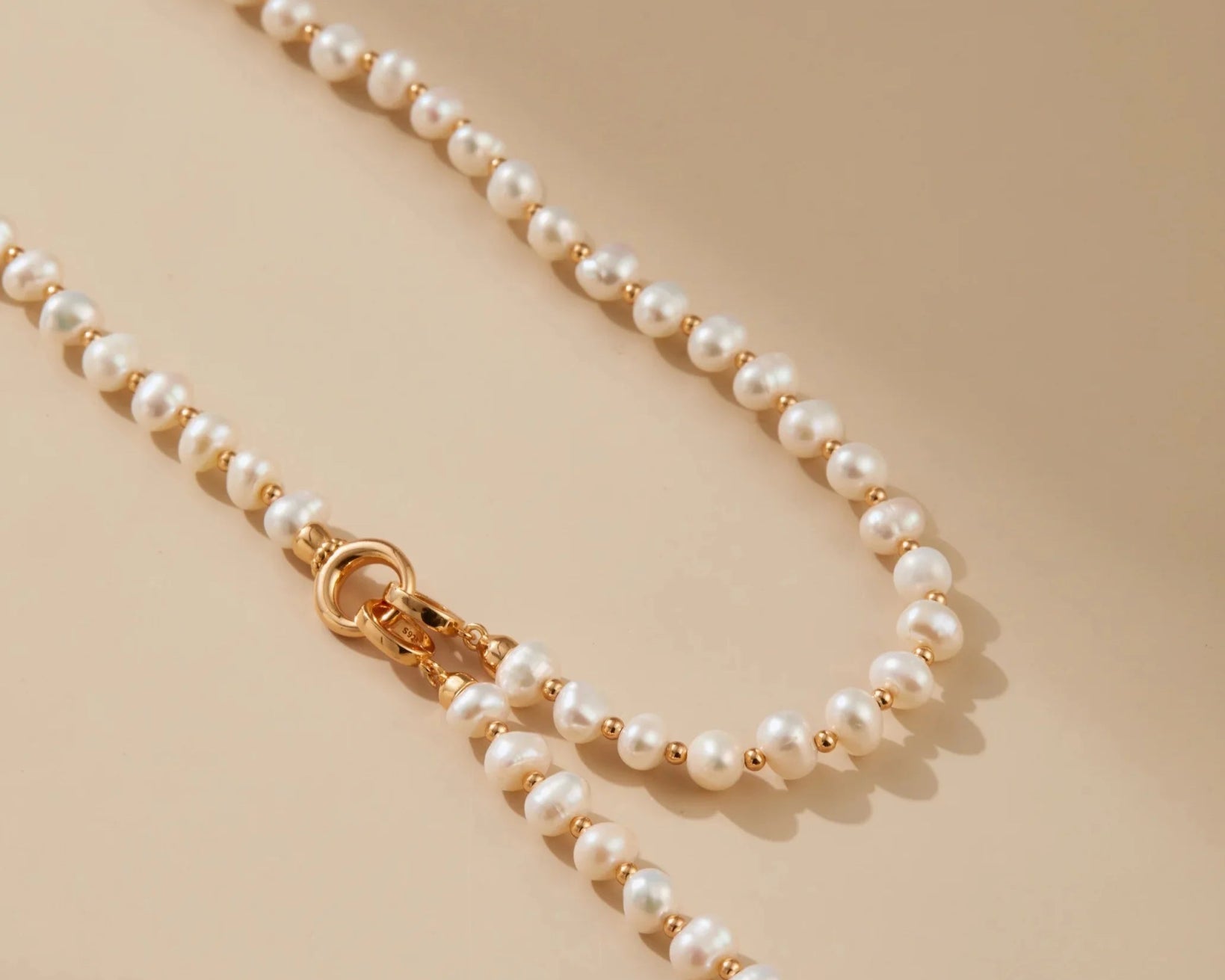 Natural Pearl & Zirconia Necklace - Alarita