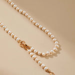 Natural Pearl & Zirconia Necklace - Alarita