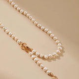 Natural Pearl & Zirconia Necklace - Alarita