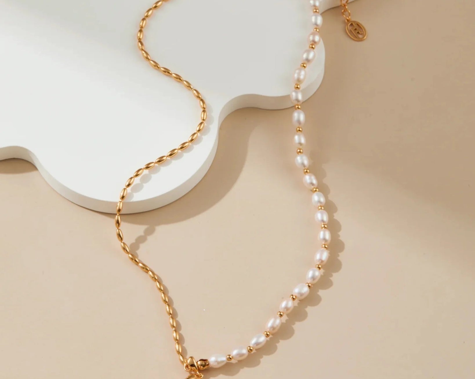 Sterling Silver Baroque Pearl Necklace - Alarita