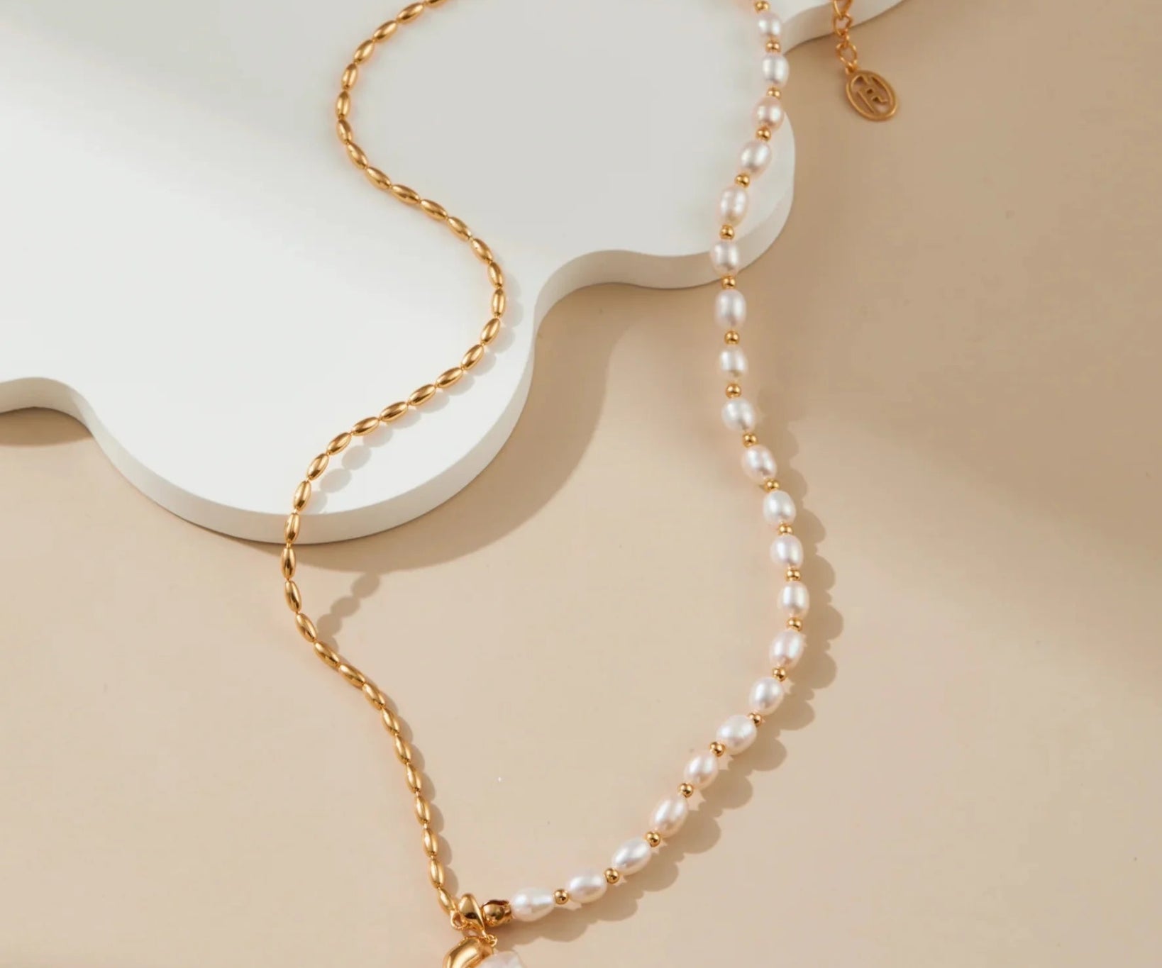 Sterling Silver Baroque Pearl Necklace - Alarita