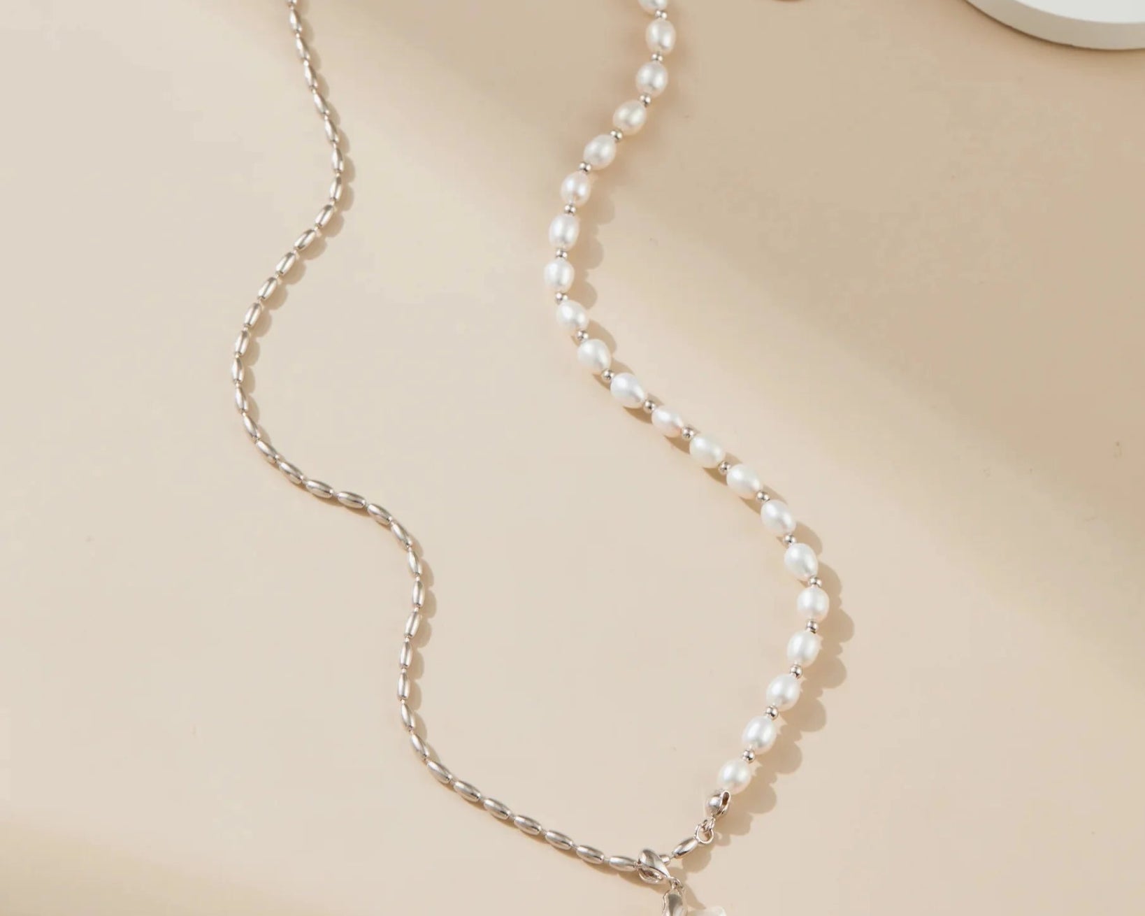 Sterling Silver Baroque Pearl Necklace - Alarita