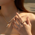 Sterling Silver Baroque Pearl Necklace - Alarita