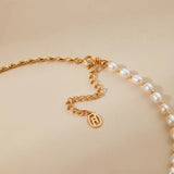 Sterling Silver Baroque Pearl Necklace - Alarita