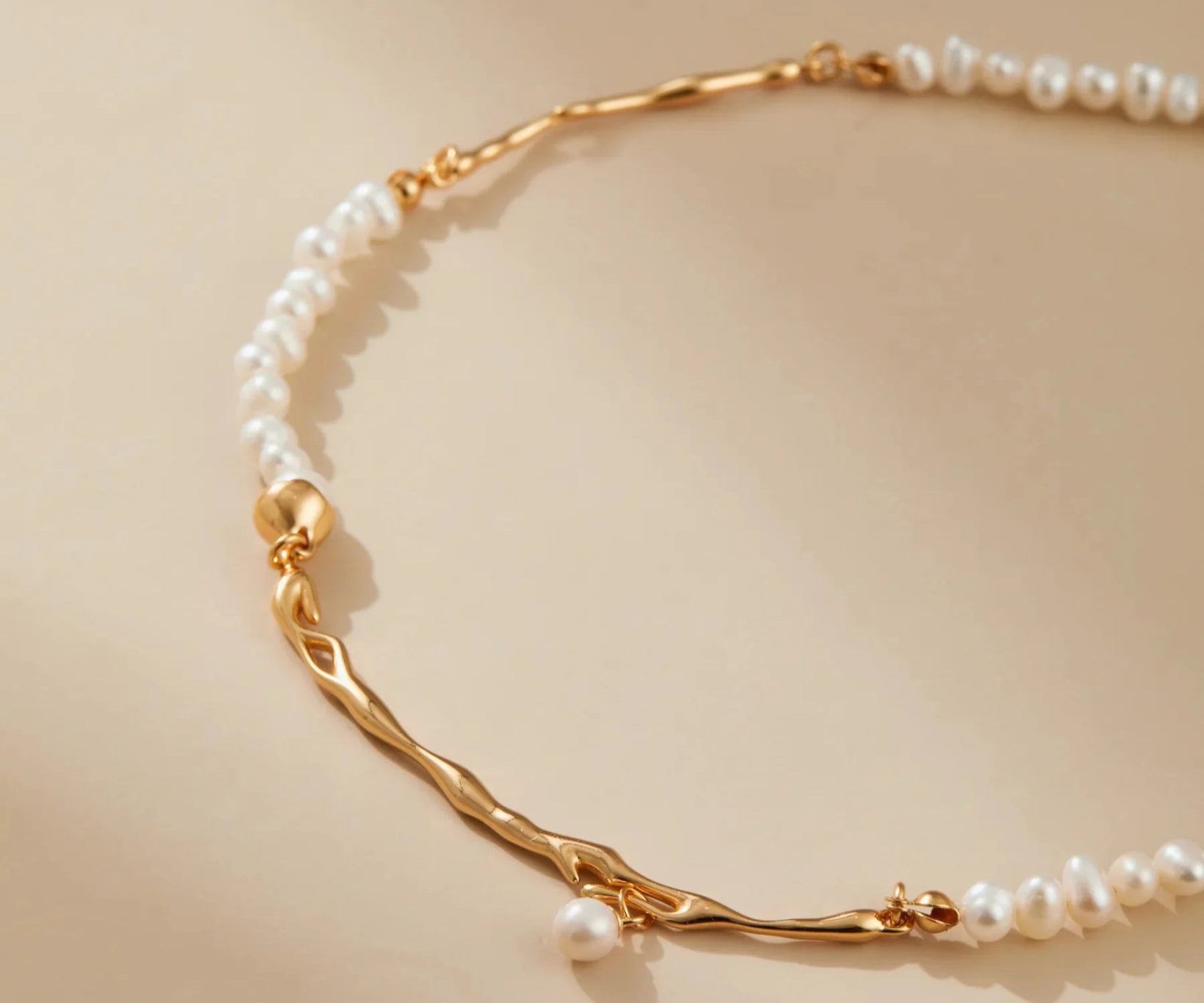 Sterling Silver Pearl Necklace - Alarita