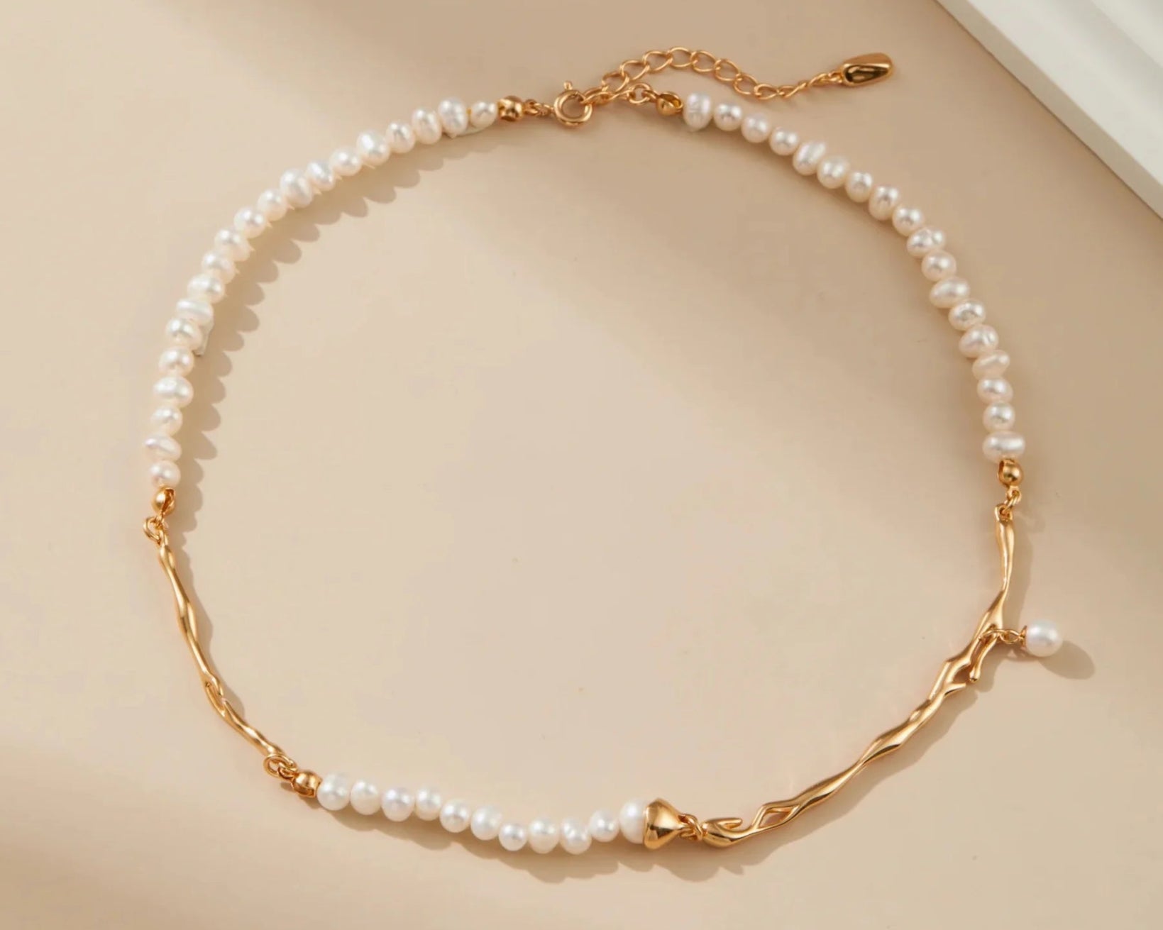 Sterling Silver Pearl Necklace - Alarita