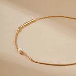 Sterling Silver Round Pearl Necklace - Alarita