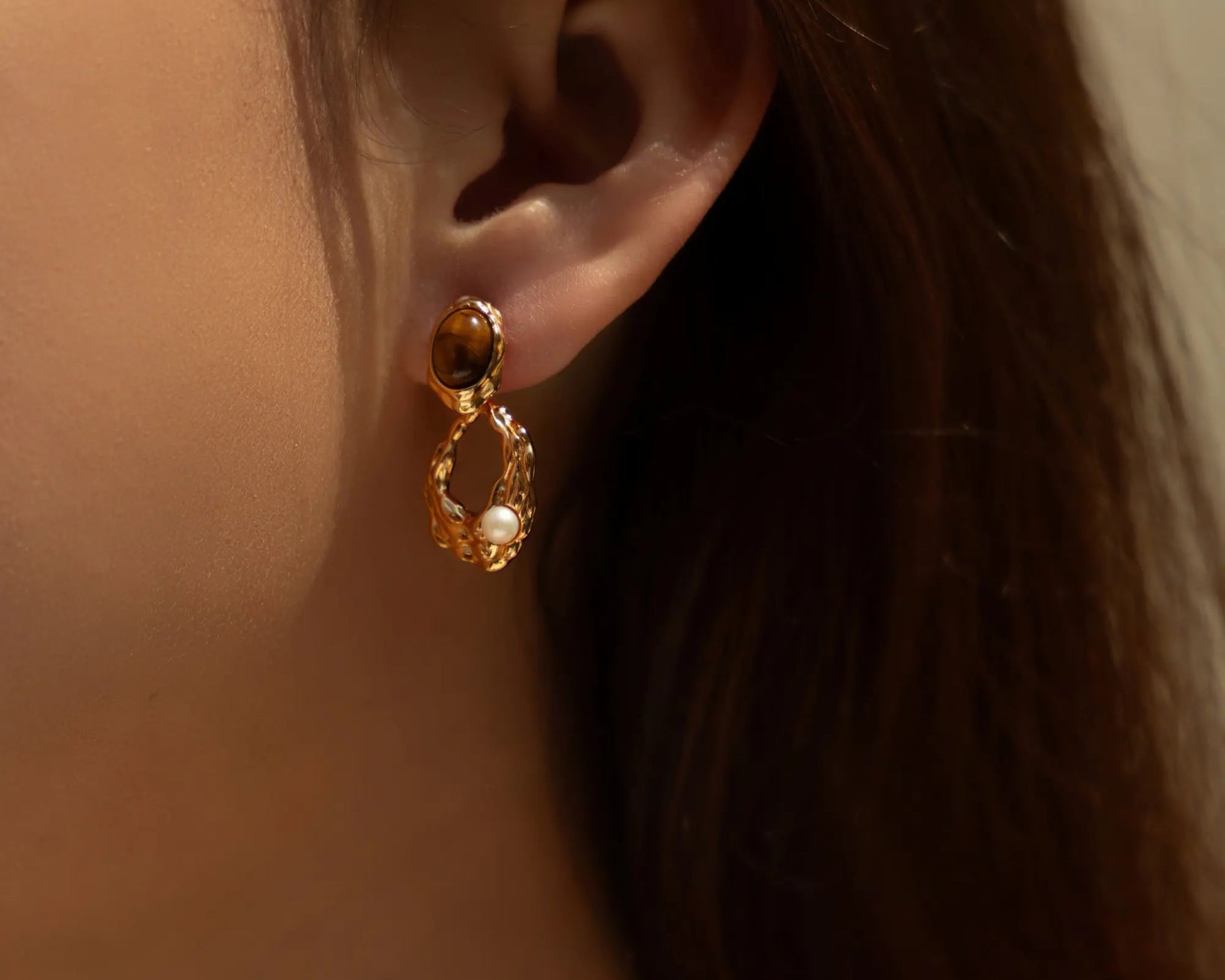 Tiger's Eye Earrings - Alarita