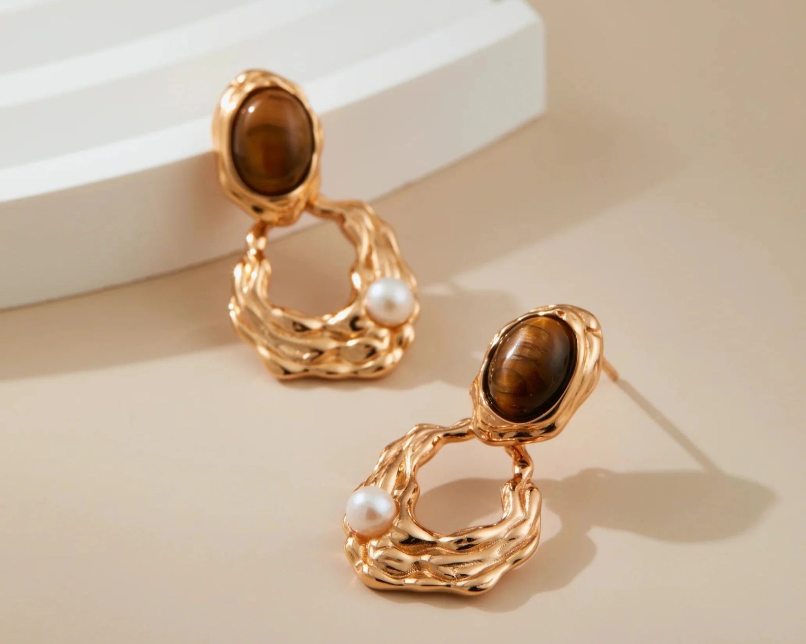 Tiger's Eye Earrings - Alarita