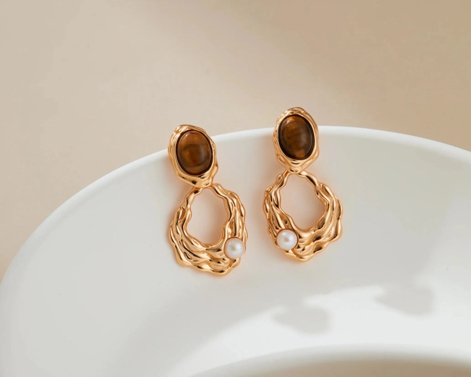 Tiger's Eye Earrings - Alarita