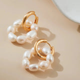 Vintage Gold - Finished Pearl Earrings - Alarita