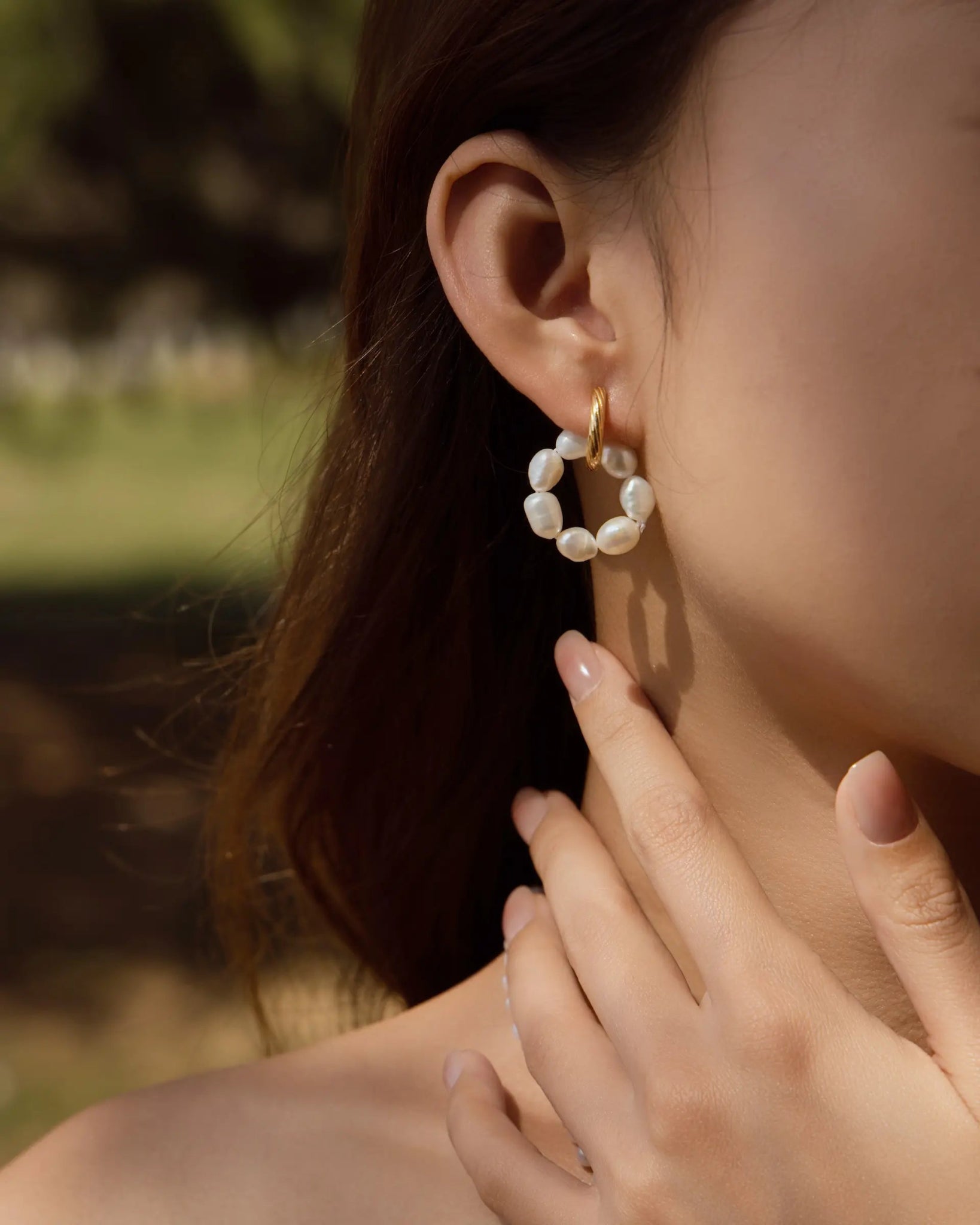 Vintage Gold - Finished Pearl Earrings - Alarita