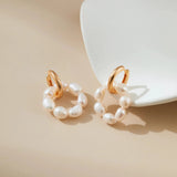 Vintage Gold - Finished Pearl Earrings - Alarita