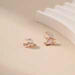 Asymmetric Mother-of-Pearl Star and Moon Earrings
