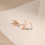 Asymmetric Mother-of-Pearl Star and Moon Earrings