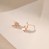 Asymmetric Mother-of-Pearl Star and Moon Earrings