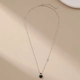 Black Heart Pendant Necklace