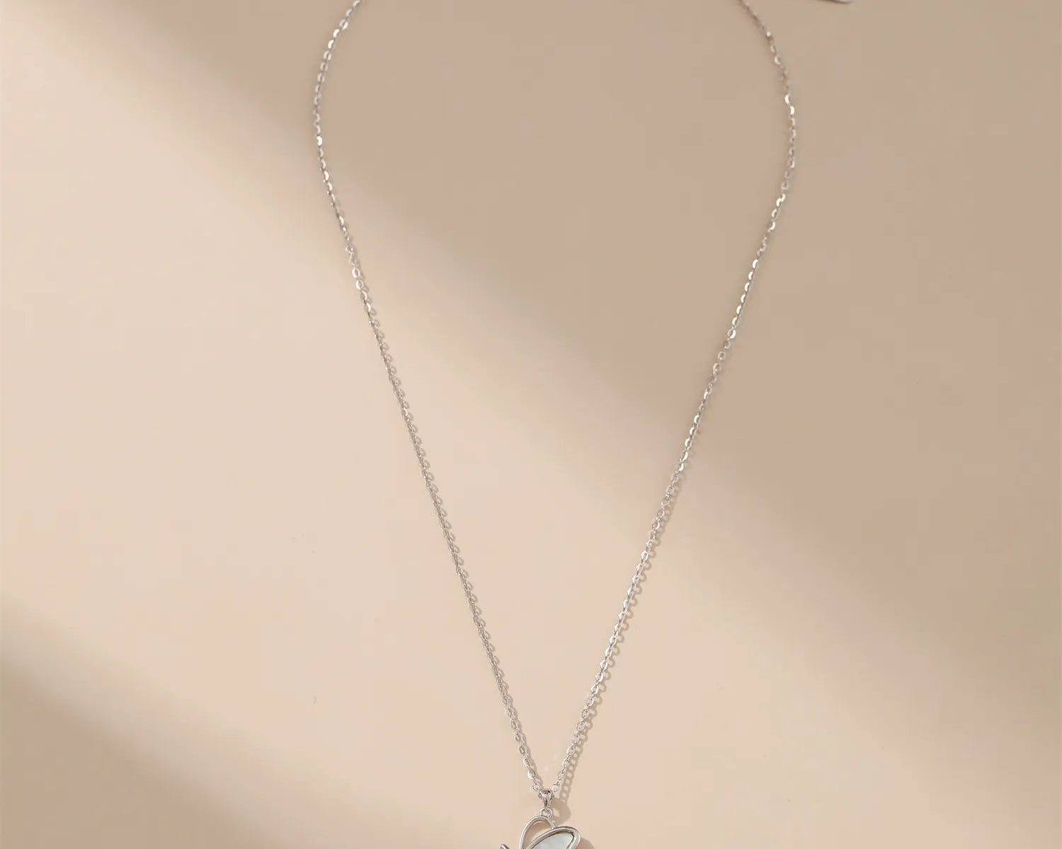Butterfly Mother-of-Pearl Pendant Necklace