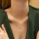 Square CZ Pendant Necklace