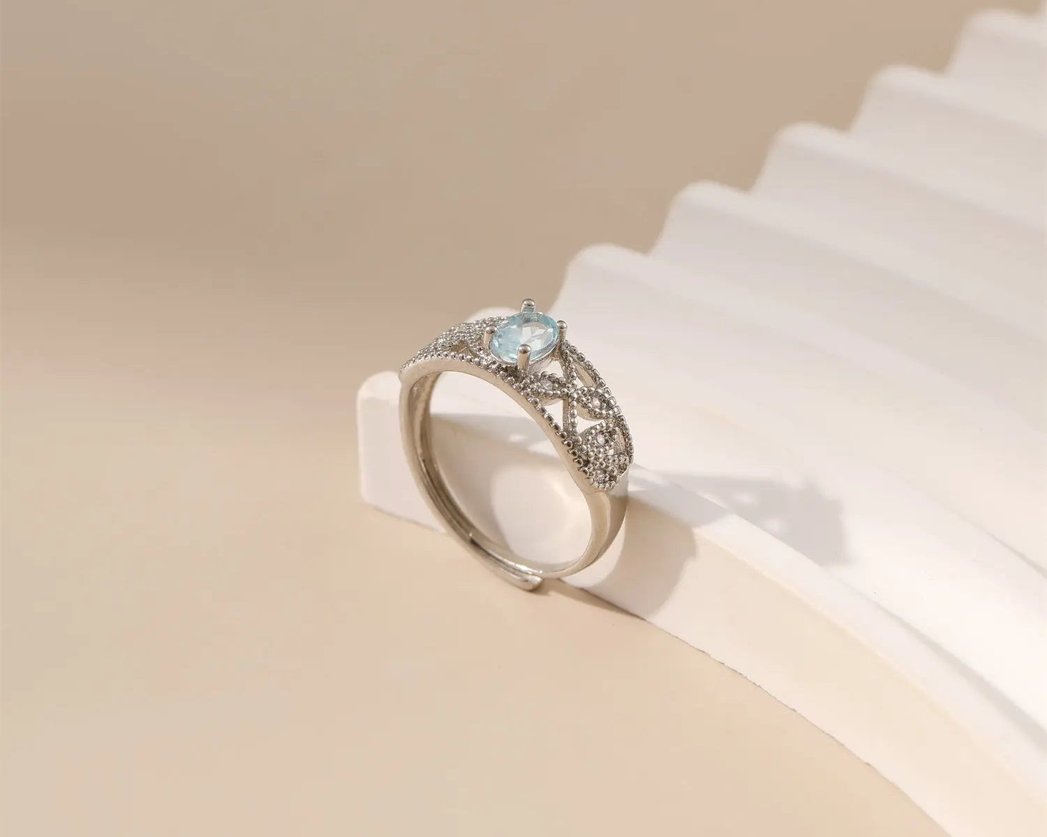 Copper Topaz Open Ring
