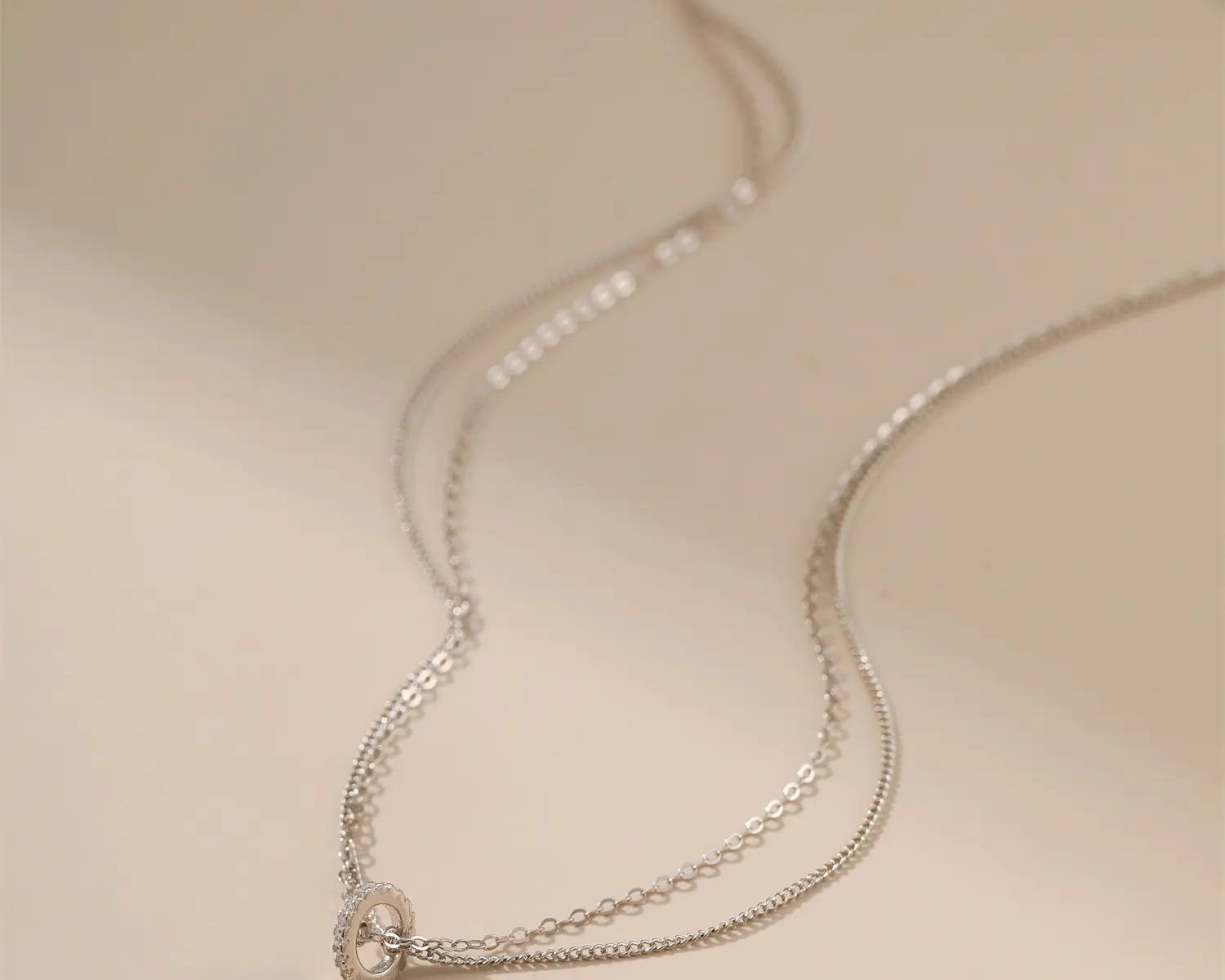 Double Chain Pendant Necklace Alarita Jewelry