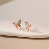 Mother of Pearl Butterfly Studs Alarita Jewelry