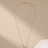 Hollowed Pearl Butterfly Necklace Alarita Jewelry