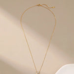 Square CZ Pendant Necklace Alarita Jewelry