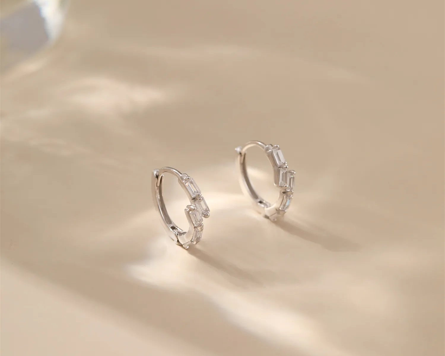 Earrings Alarita Jewelry Zircon Duet Hoops