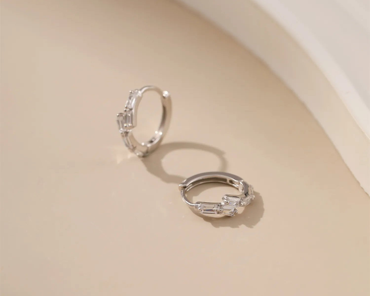 Earrings Alarita Jewelry Zircon Duet Hoops