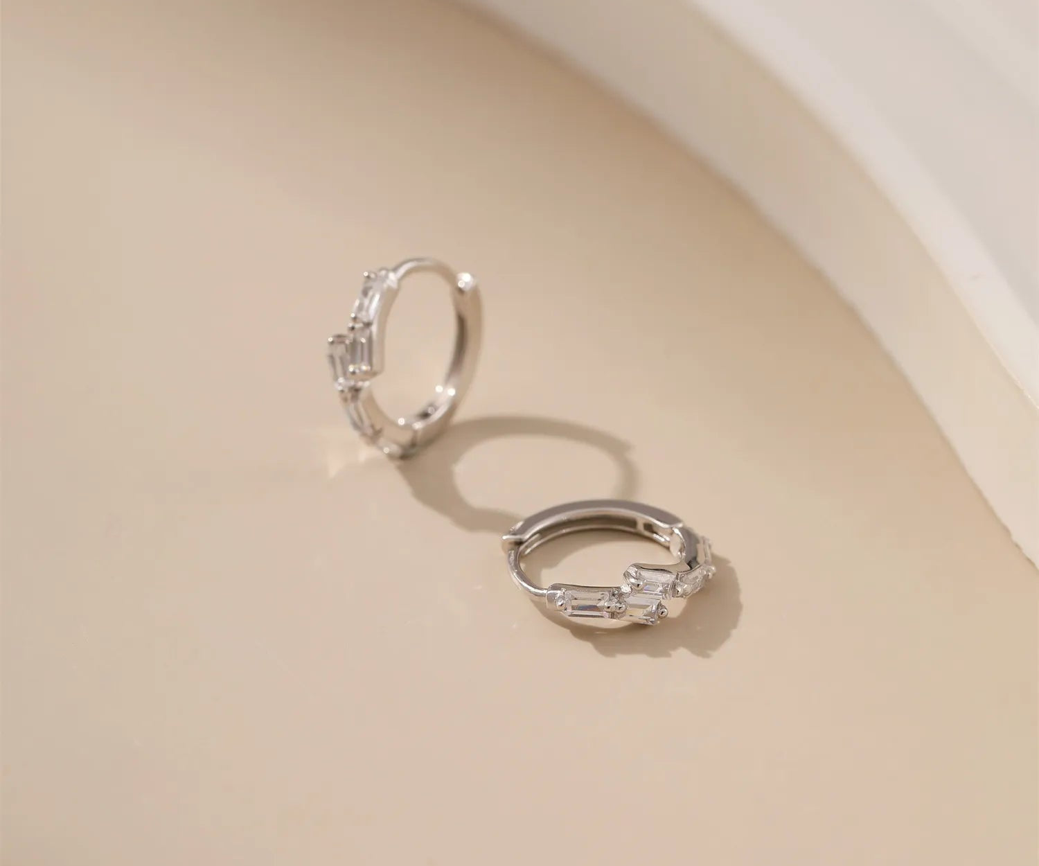 Earrings Alarita Jewelry Zircon Duet Hoops