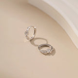 Earrings Alarita Jewelry Zircon Duet Hoops