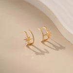 Pavé Zircon Star Hoop EarringsJewelry