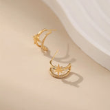 Pavé Zircon Star Hoop EarringsJewelry