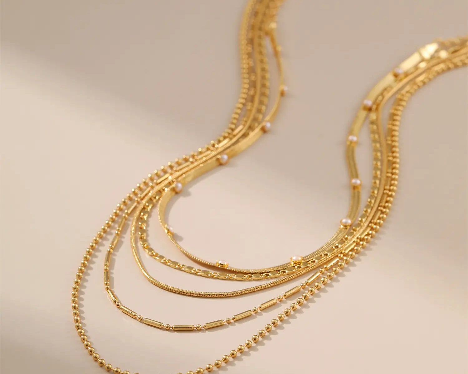 Pearl Radiance Multilayer Necklace