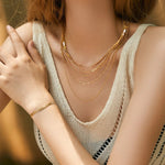 Multi-Layer Snake Bone Bracelet - Gold - Alarita
