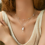 Faux Pearl and Cubic Zirconia Necklace Alarita Jewelry