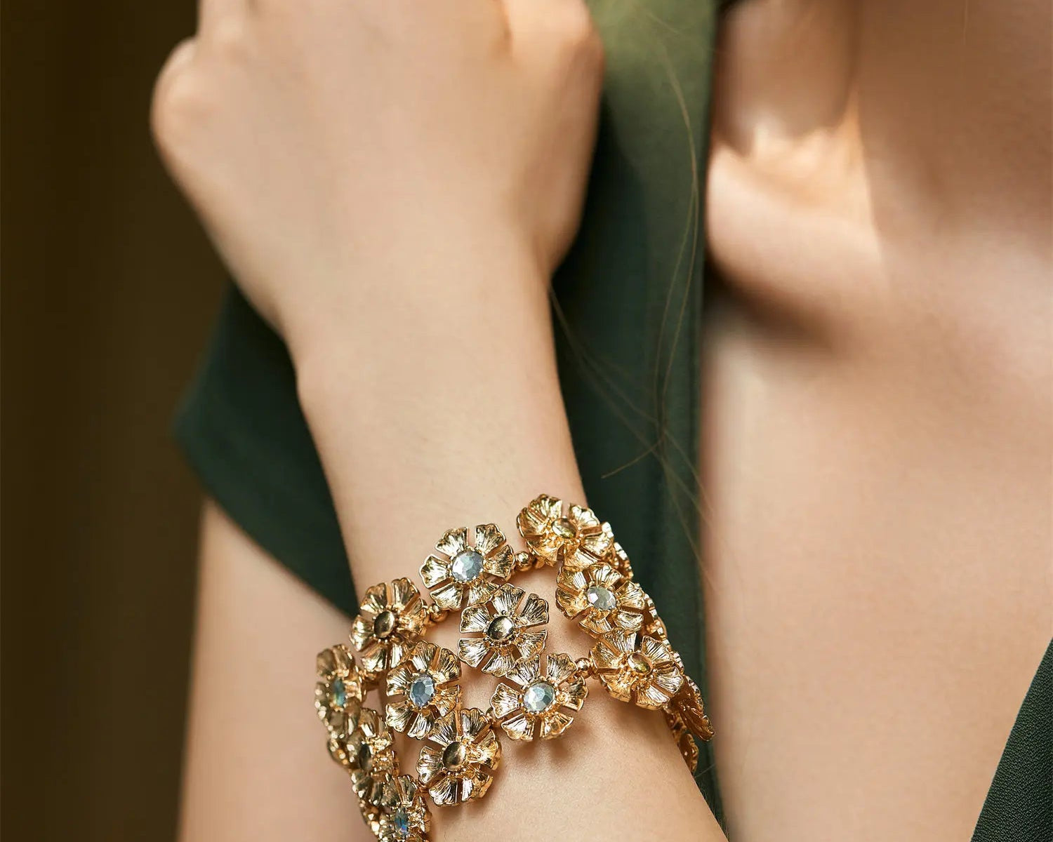 Vintage Boho Sunflower Bracelet