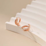 Duet Pavé Zircon HoopsAlarita Jewelry