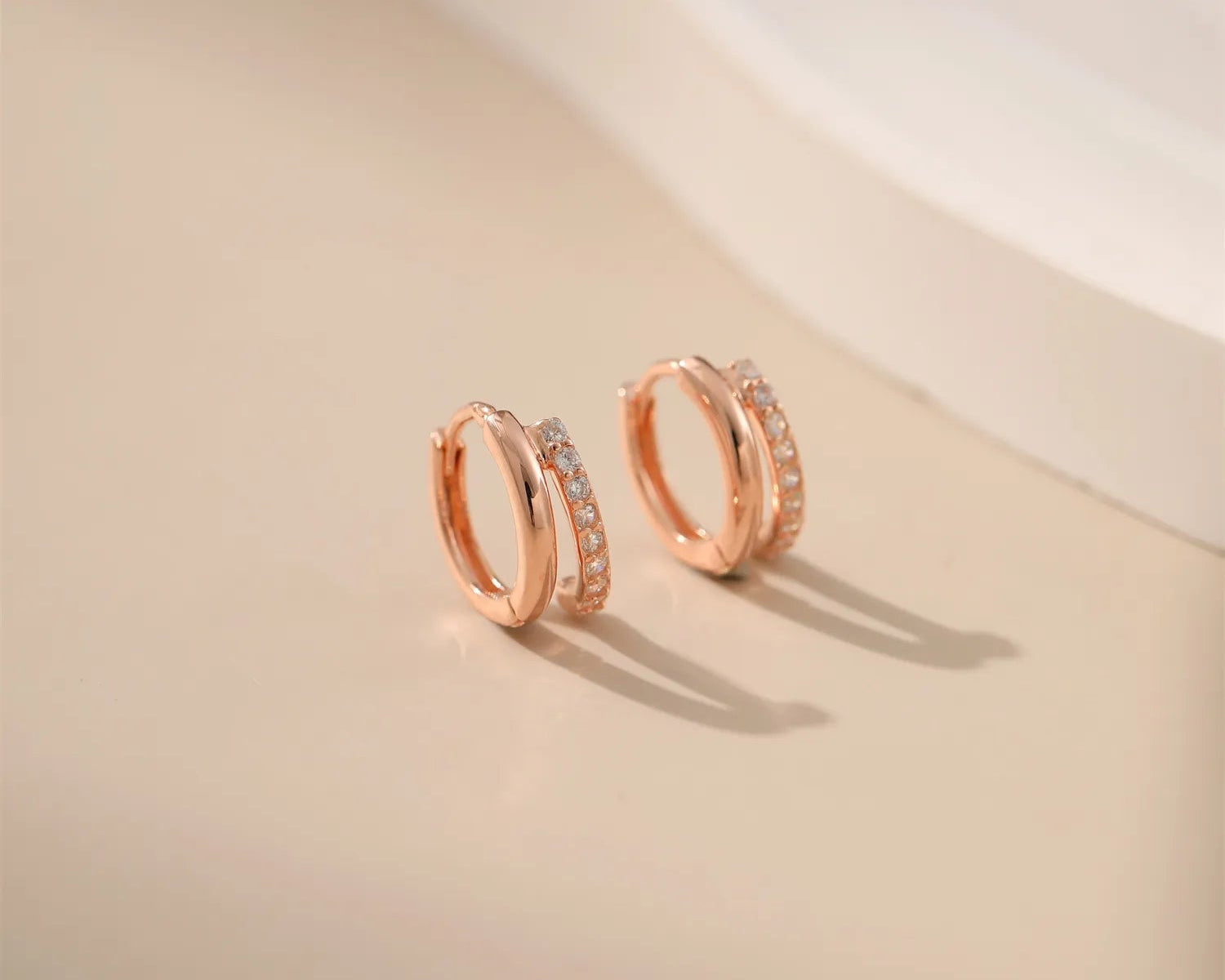 Duet Pavé Zircon HoopsAlarita Jewelry