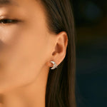 Asymmetric Mother-of-Pearl Star and Moon Earrings - Alarita