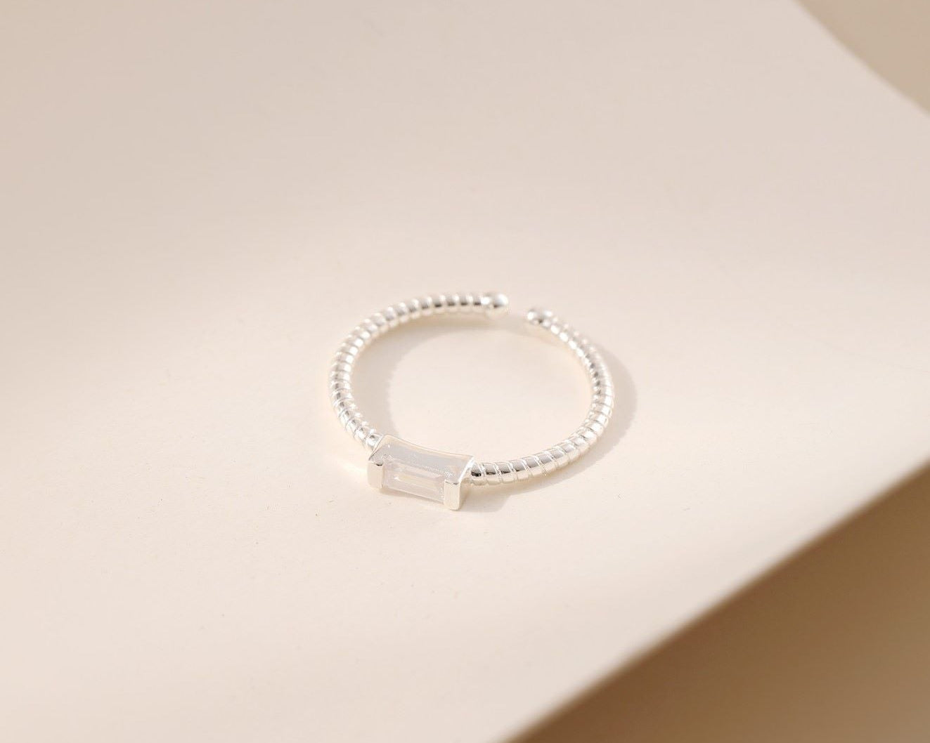 Baguette Opal Moonstone Ring - Alarita