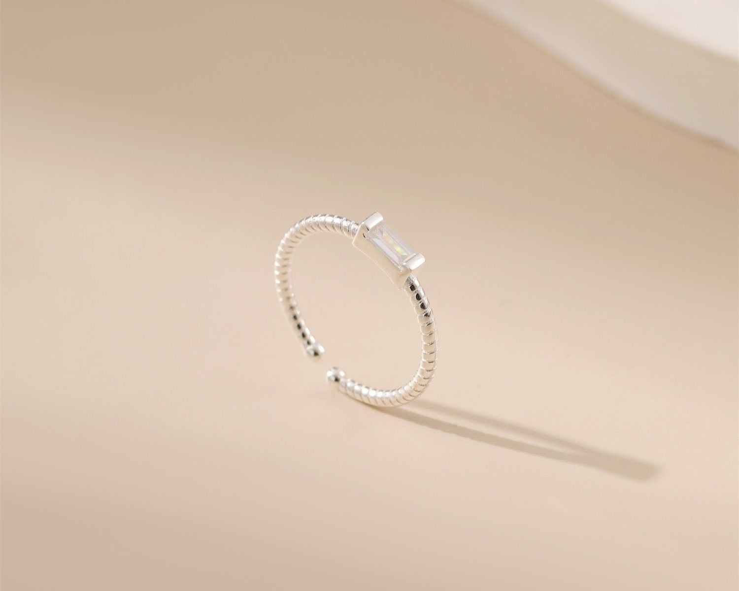 Baguette Opal Moonstone Ring - Alarita