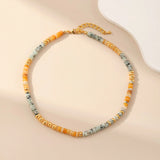 Bohemian Style Beaded Natural Stone Necklace - Alarita