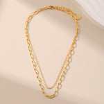 Double-Layered Chain Necklace - Alarita
