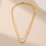Double-Layered Chain Necklace - Alarita