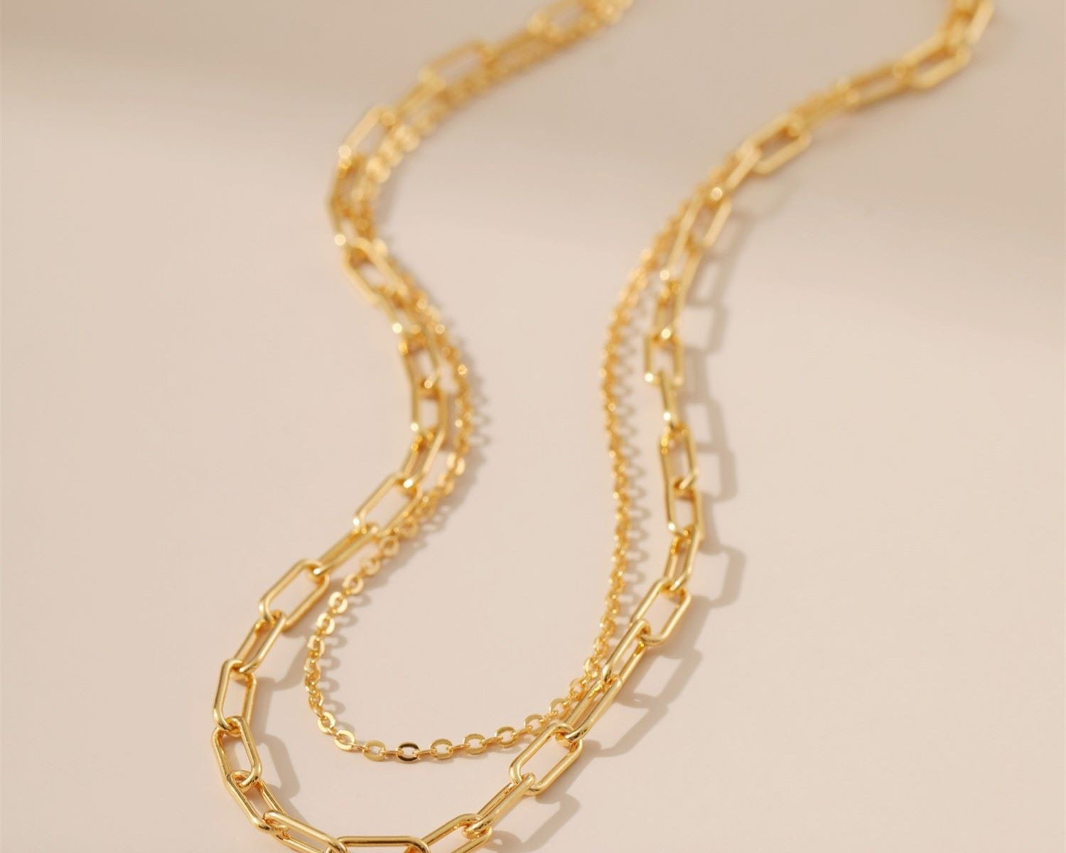 Double-Layered Chain Necklace - Alarita