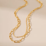 Double-Layered Chain Necklace - Alarita